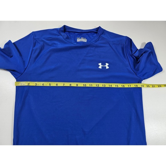 Mens under armour compression XXL 2XL Short Sleeve blue heat gear EUC ^* - Picture 5 of 5